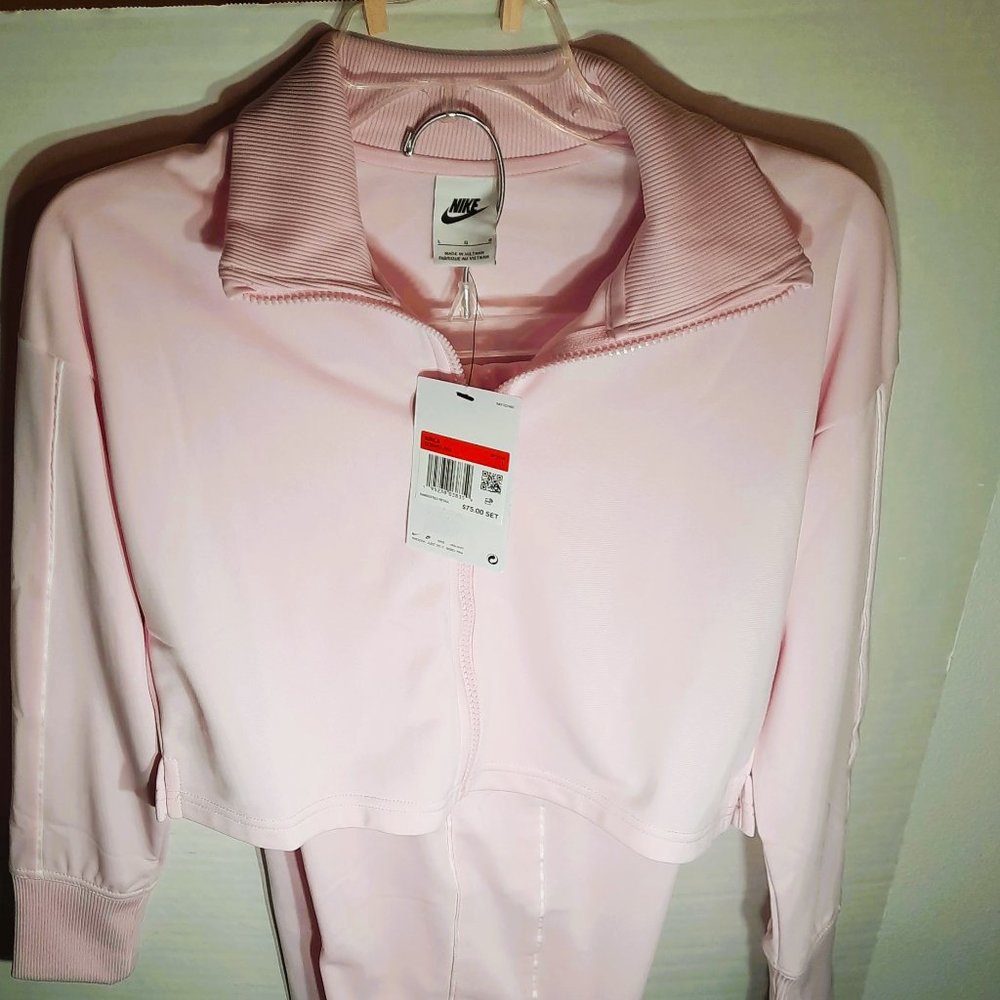 Nike Girl's PinkTrack Suit Jacket and Pants Set NWT Large 100% Authentic